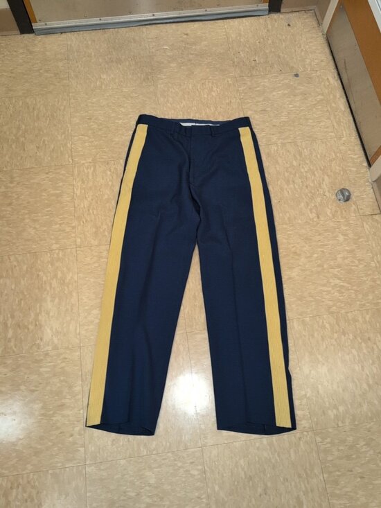Bremen-Bowden Other - US Army Bremen-Bowden 451 Trousers Officer Mens 31R Pants Dress Blue Yellow Uni